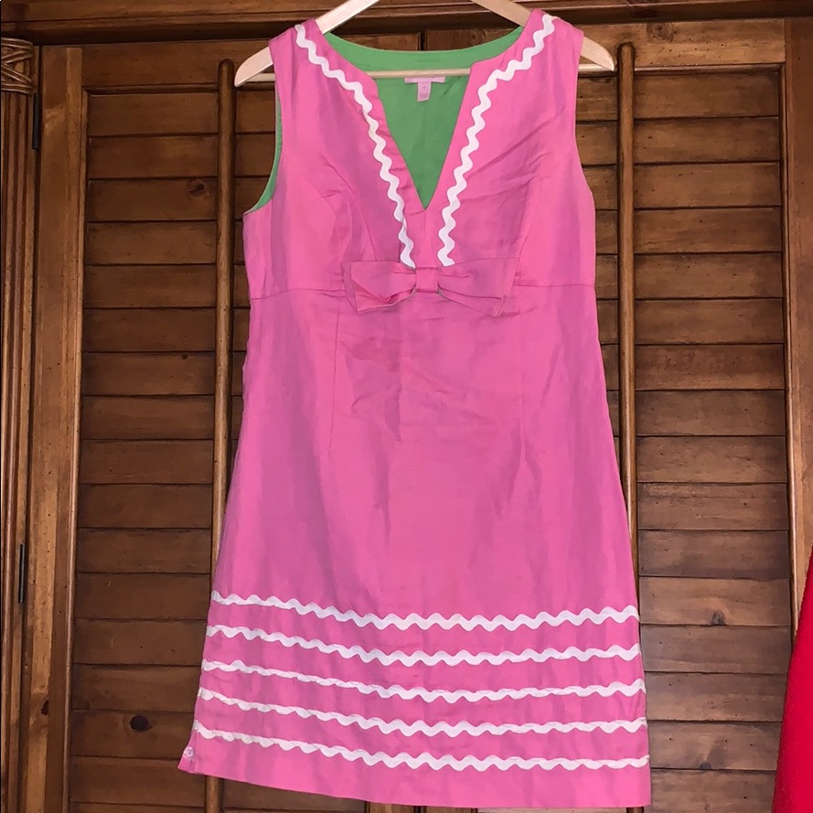 Lilly Pulitzer Pink Ric Rac Size 6 Dress Barbie Pink